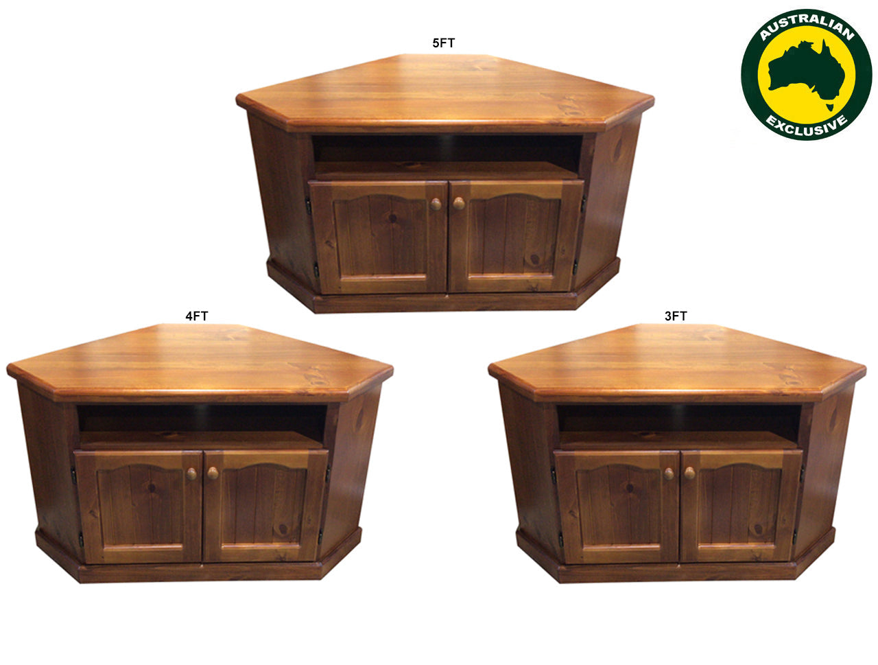 ABILENE (AUSSIE MADE) 2 DOOR / 3 SLOT TV ENTERTAINMENT UNIT COLLECTION - ASSORTED STAINED COLOURS - STARTING FROM $799