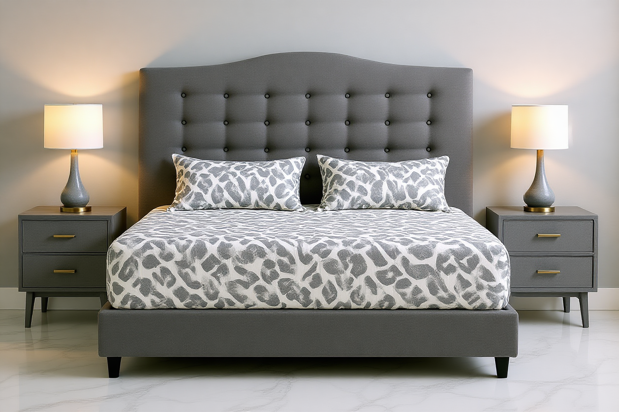 ARIEL (AUSSIE MADE) UPHOLSTERED BEDROOM COLLECTION - ASSORTED FABRICS AND COLOURS - STARTING FROM $699