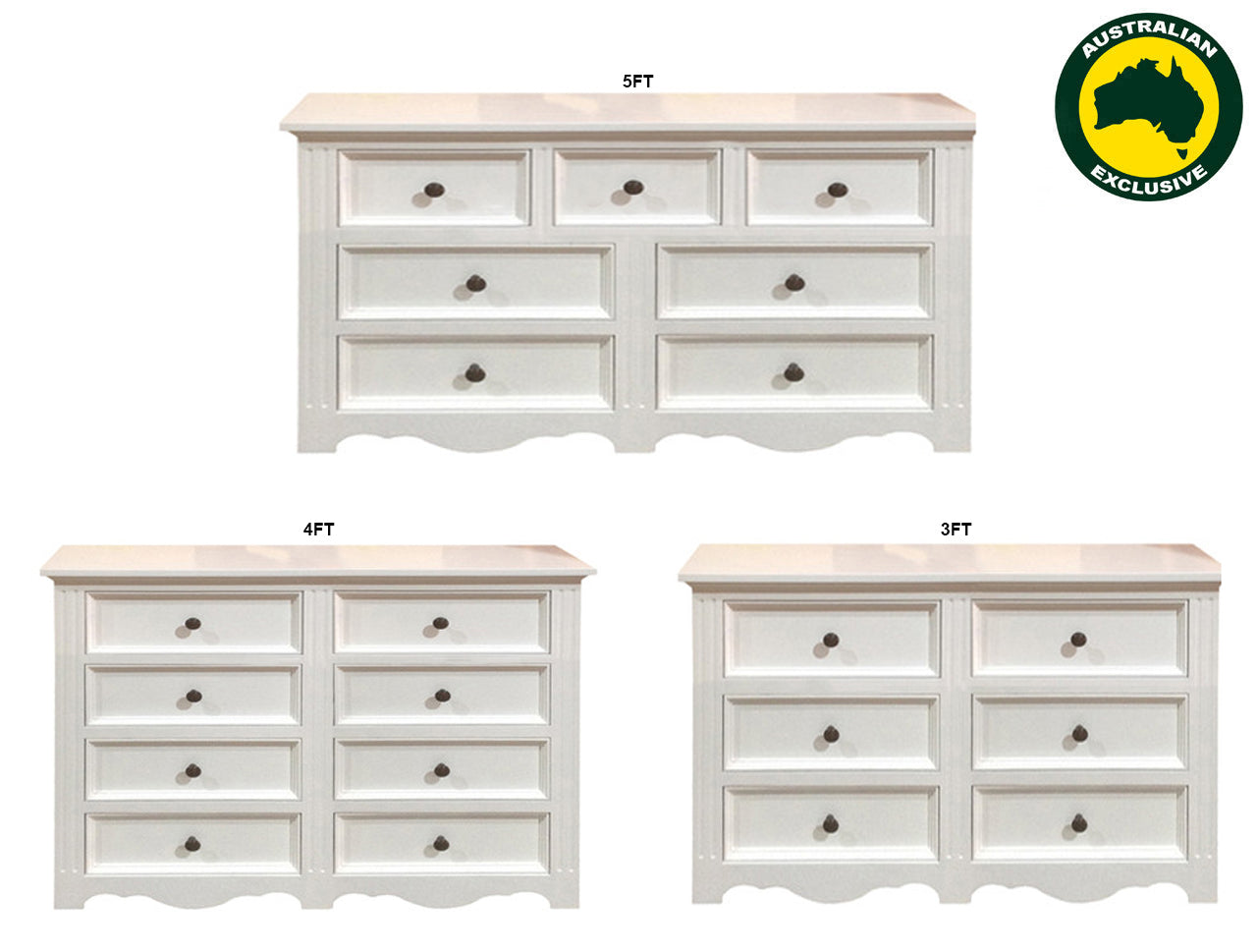 ANZAC (AUSSIE MADE) LOWBOY COLLECTION - ASSORTED PAINTED COLOURS - STARTING FROM $1399