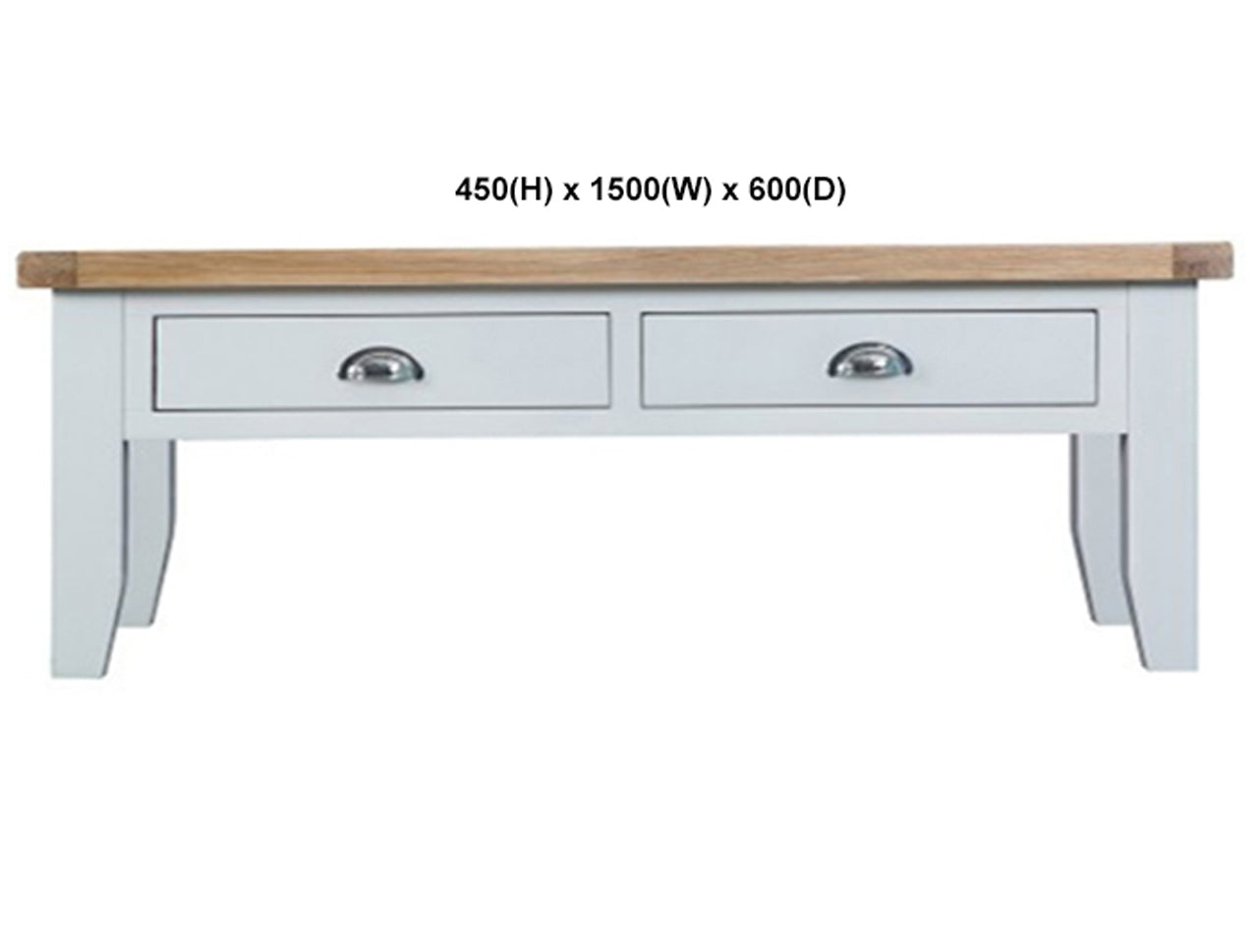 ARBETTA (AUSSIE MADE) COFFEE TABLE WITH 2 DRAWERS COLLECTION - TASSIE OAK COMBINATION - ASSORTED STAINED / PAINTED COLOURS - STARTING FROM $699
