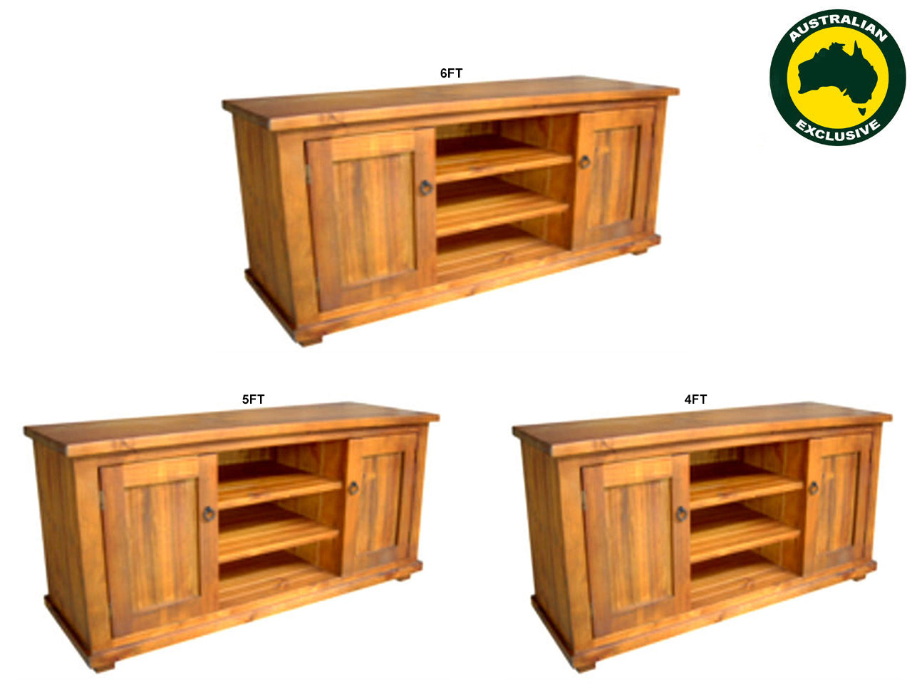 ARNCLIFF (AUSSIE MADE) LOWLINE TV UNIT WITH SOLID DOOR & PLYNTH BASE COLLECTION - ASSORTED STAINED COLOURS - STARTING FROM $799