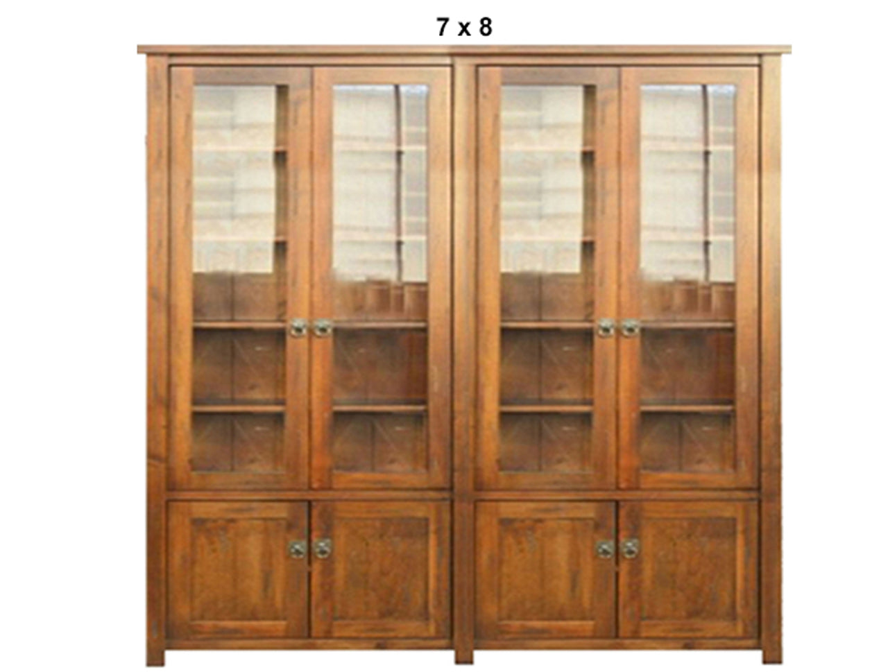 ALANZO (AUSSIE MADE) 8 DOOR LIBRARY UNIT COLLECTION - ASSORTED STAINED COLOURS - STARTING FROM $2399