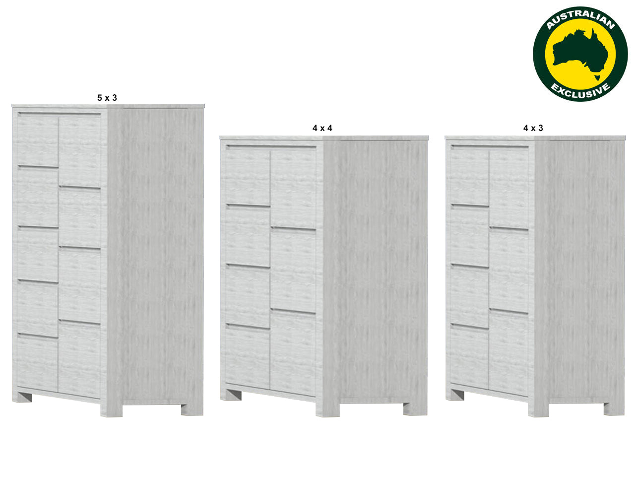 ALFORD (AUSSIE MADE) TALLBOY COLLECTION - ASSORTED STAINED COLOURS - STARTING FROM $1099