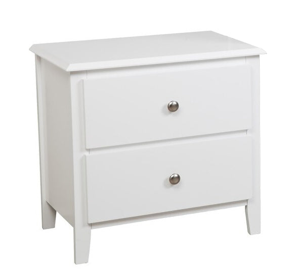 ARIANNE (AUSSIE MADE) 2 DRAWER BEDSIDE TABLE - 585(H) x 600(W) - ASSORTED COLOURS