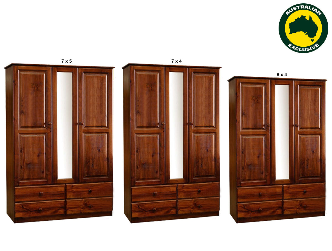 BENEDICT (AUSSIE MADE) WARDROBE COLLECTION - ASSORTED STAINED COLOURS - STARTING FROM $2299
