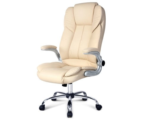 HERO LEATHERETTE EXECUTIVE OFFICE CHAIR (MODEL:9314) - BEIGE