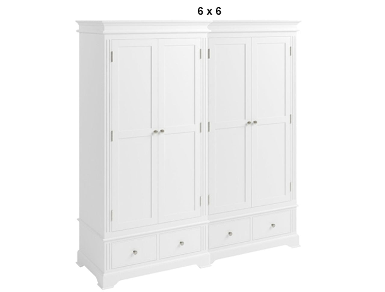 TORRIDGE (AUSSIE MADE) WARDROBE WITH 4 DOOR / 4 DRAWERS COLLECTION - ASSORTED PAINTED COLOURS - STARTING FROM $3299