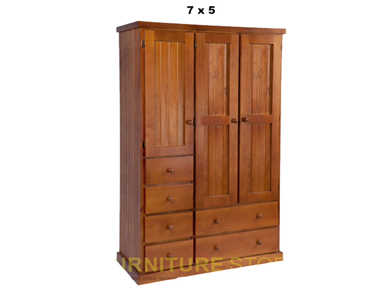 URBAN (AUSSIE MADE) FLAT TOP 3 DOOR / 6 DRAWER WARDROBE COLLECTION - ASSORTED STAINED COLOURS - STARTING FROM $1299