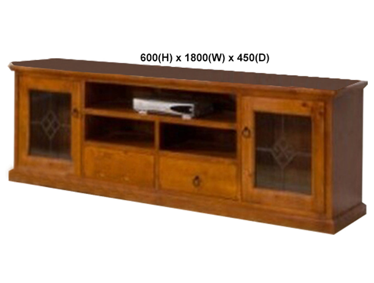 VERSACE (AUSSIE MADE) 2 DOOR / 2 DRAWER ENTERTAINMENT UNIT (PLAIN GLASS) COLLECTION - ASSORTED STAINED COLOURS - STARTING FROM $999