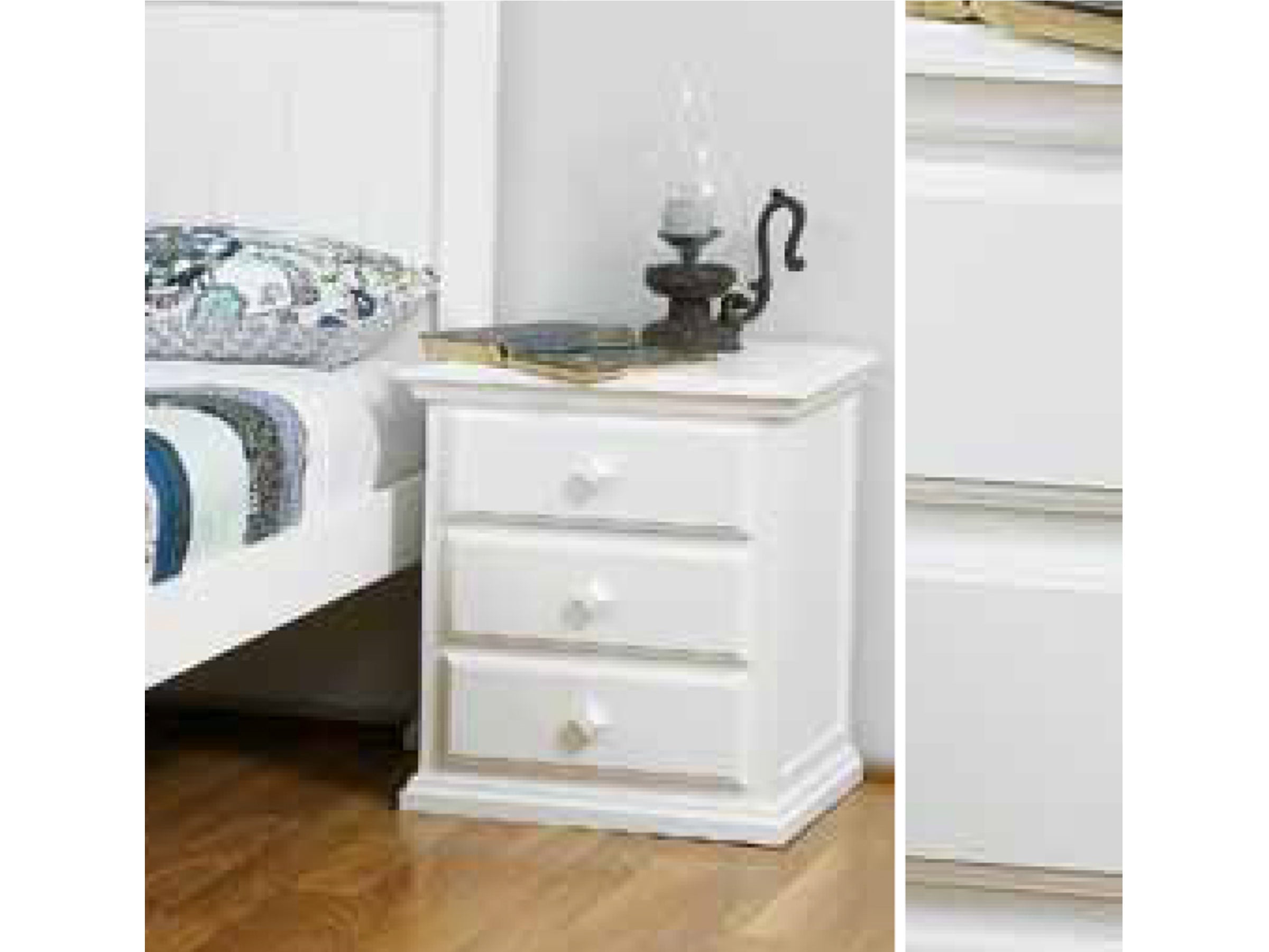 ANNISTON (AUSSIE MADE) 3 DRAWER BEDSIDE TABLE - ASSORTED PAINTED COLOURS
