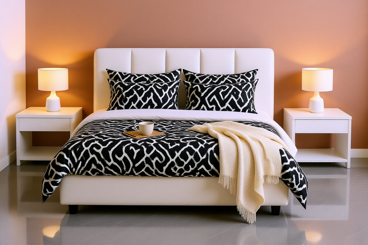 ACCLAIM (AUSSIE MADE) CURVED UPHOLSTERED BEDROOM COLLECTION – ASSORTED FABRICS & COLOURS - STARTING FROM $999