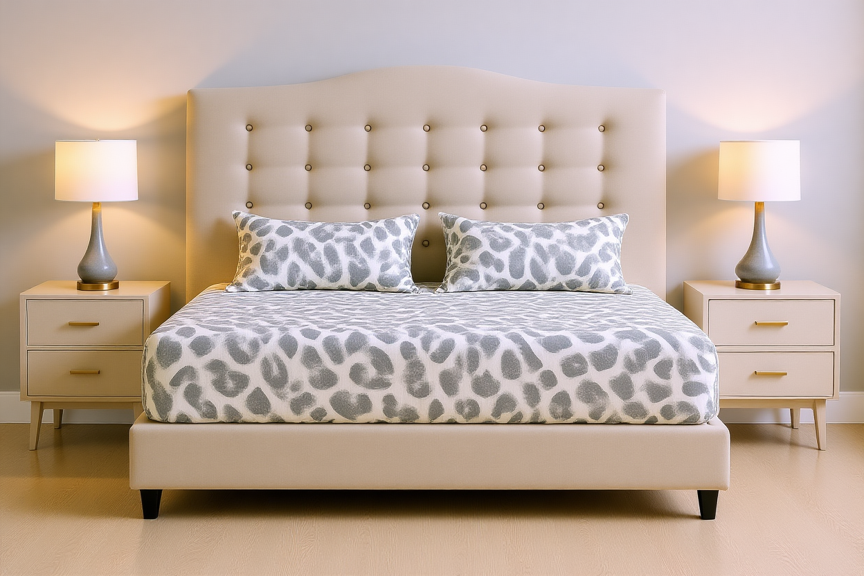 ARIEL (AUSSIE MADE) UPHOLSTERED BEDROOM COLLECTION - ASSORTED FABRICS AND COLOURS - STARTING FROM $699
