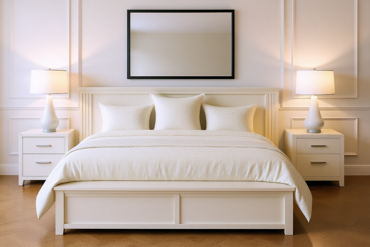 URBANITE (AUSSIE MADE) ALL TIMBER STORAGE BEDROOM WITH BLANKET STORAGE COLLECTION - ASSORTED STAINED AND PAINTED COLOURS - STARTING FROM $1699