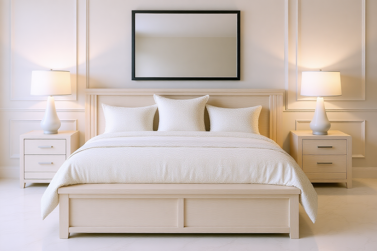 URBANITE (AUSSIE MADE) ALL TIMBER STORAGE BEDROOM WITH BLANKET STORAGE COLLECTION - ASSORTED STAINED AND PAINTED COLOURS - STARTING FROM $1699