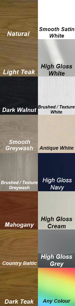 ALFORD (CUSTOM MADE) 2 DRAWER BEDSIDE TABLE - 550(H) x 550(W) x 420(D) - ASSORTED COLOURS