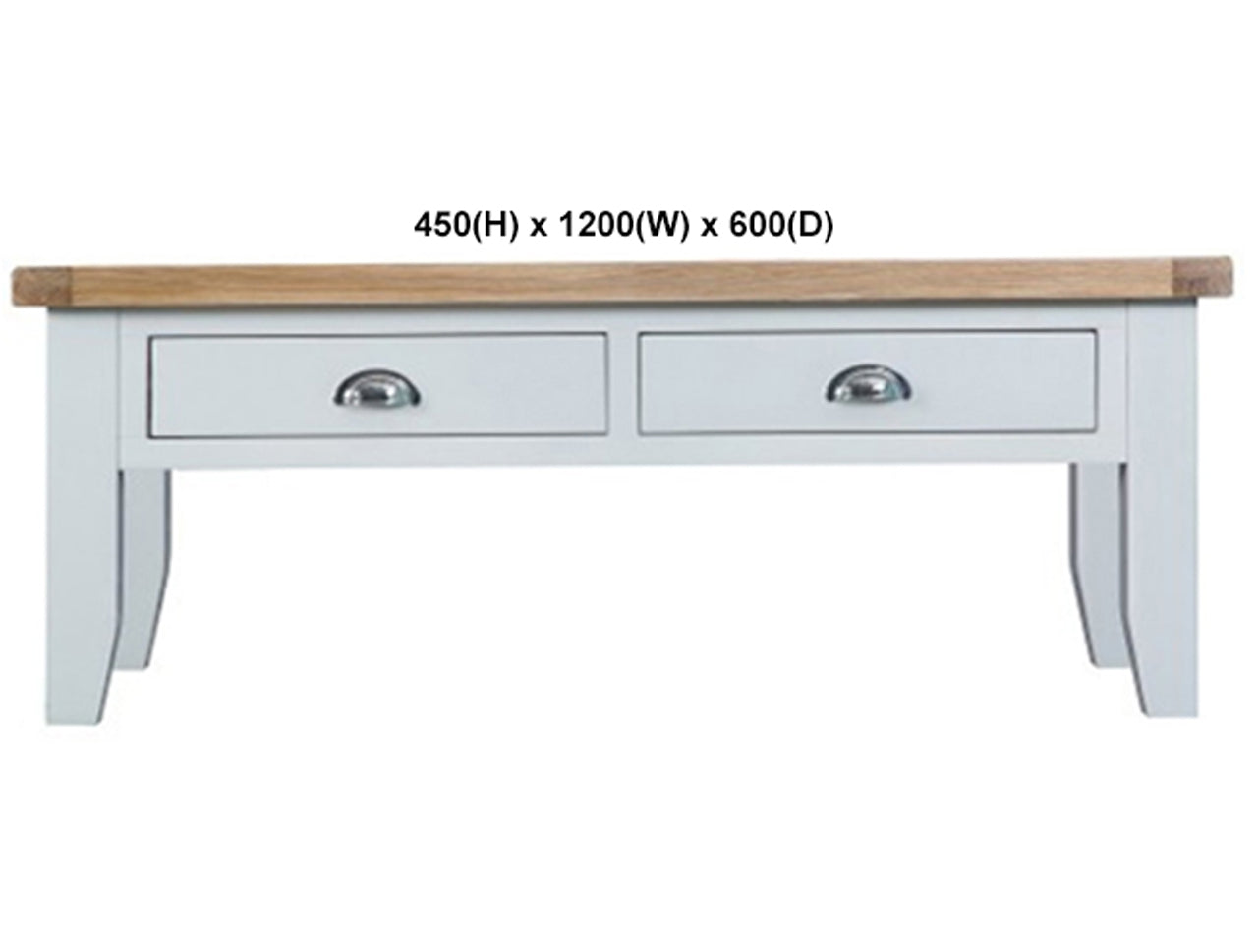 ARBETTA (AUSSIE MADE) COFFEE TABLE WITH 2 DRAWERS COLLECTION - TASSIE OAK COMBINATION - ASSORTED STAINED / PAINTED COLOURS - STARTING FROM $699