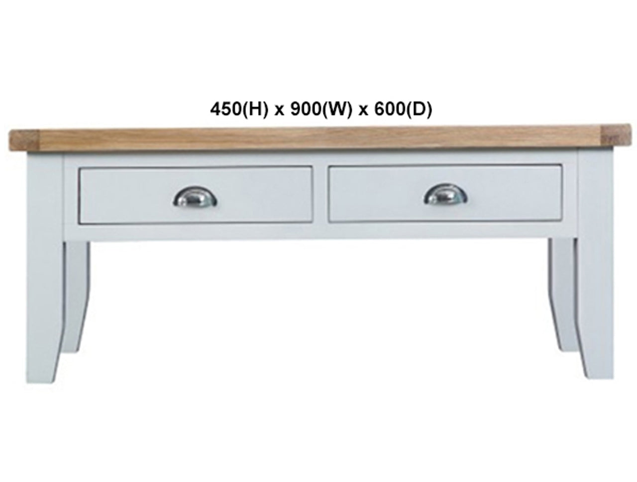 ARBETTA (AUSSIE MADE) COFFEE TABLE WITH 2 DRAWERS COLLECTION - TASSIE OAK COMBINATION - ASSORTED STAINED / PAINTED COLOURS - STARTING FROM $699