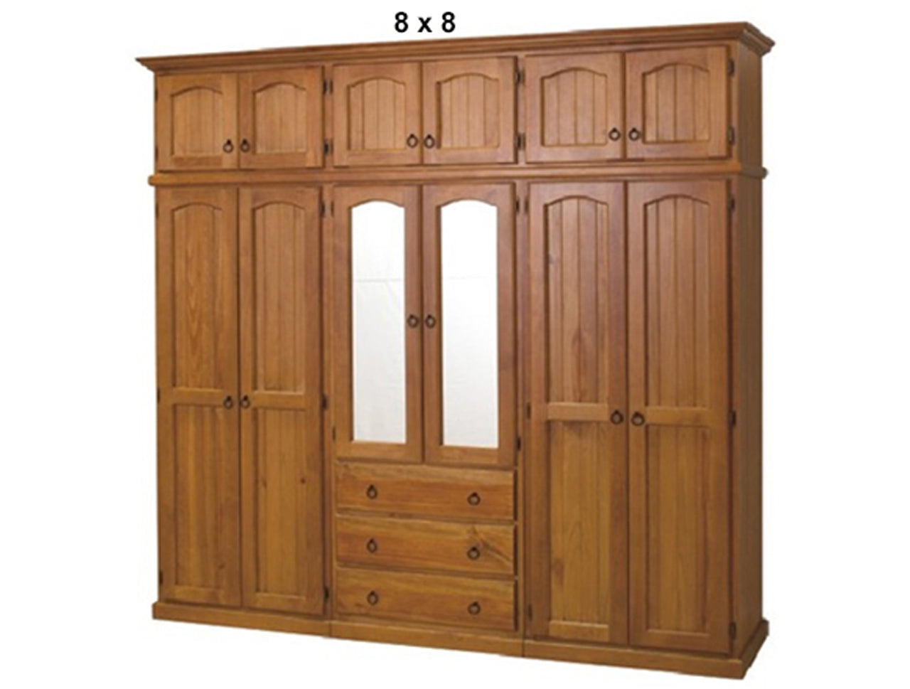 ARRONE (AUSSIE MADE) 4 PIECE WARDROBE WITH 12 DOORS AND 3 DRAWERS COLLECTION - ASSORTED STAINED COLOURS - STARTING FROM $2999
