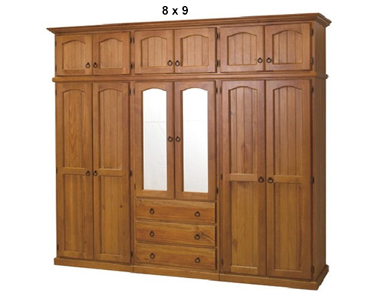 ARRONE (AUSSIE MADE) 4 PIECE WARDROBE WITH 12 DOORS AND 3 DRAWERS COLLECTION - ASSORTED STAINED COLOURS - STARTING FROM $2999