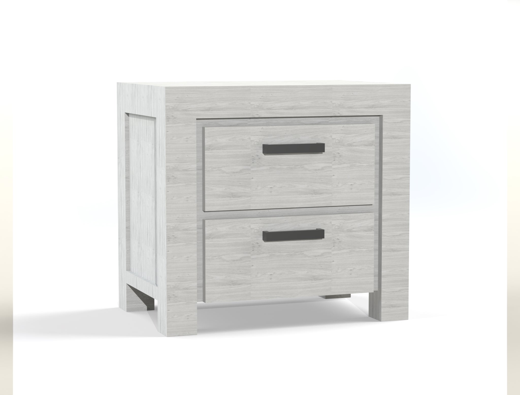 BROOKS (CUSTOM MADE) 2 DRAWER BEDSIDE TABLE - 550(H) x 590(W) x 400(D) - ASSORTED COLOURS