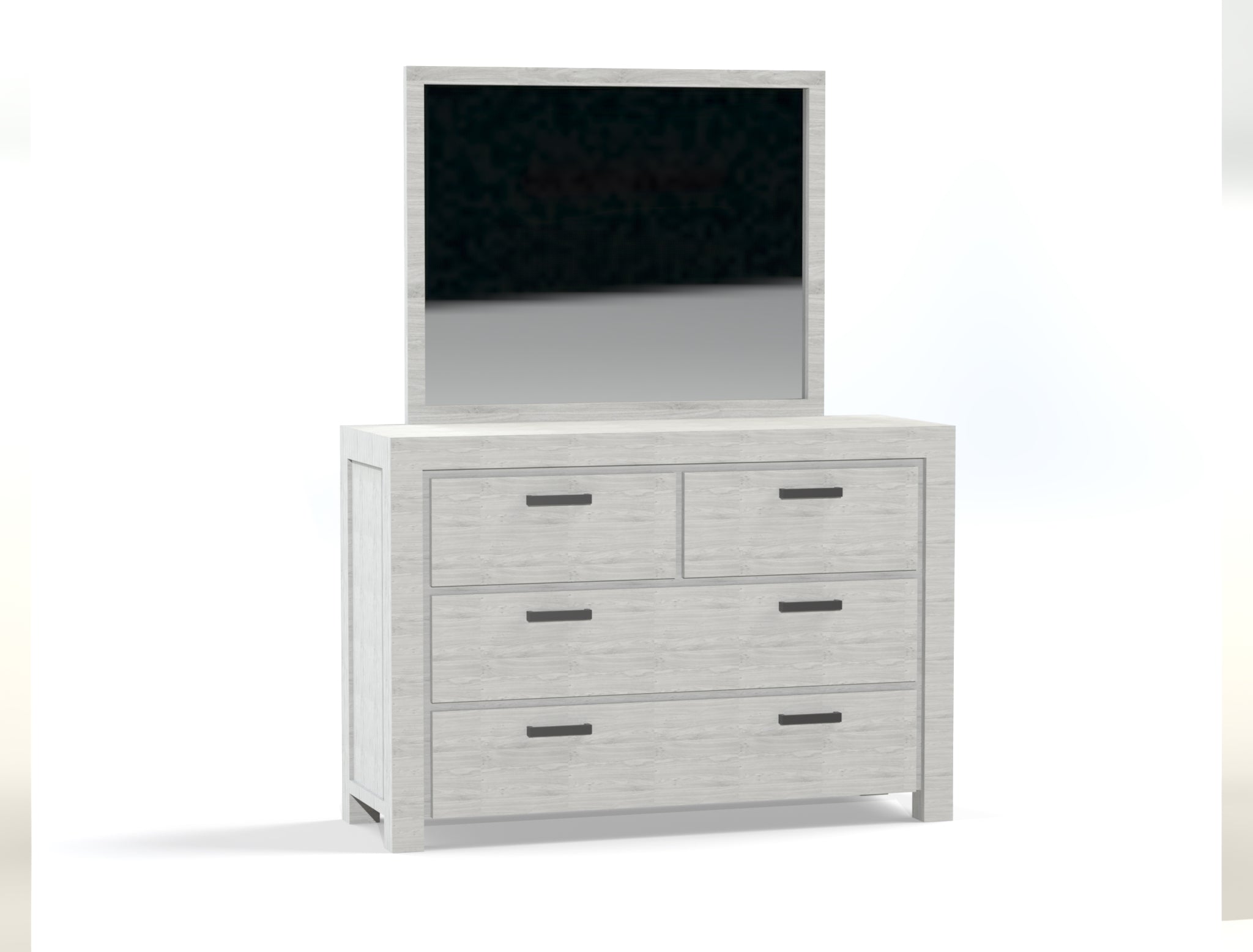 BROOKS  (CUSTOM MADE) 4 DRAWER DRESSING TABLE WITH MIRROR - 1800(H) x 1210(W) x 450(D) - ASSORTED COLOURS