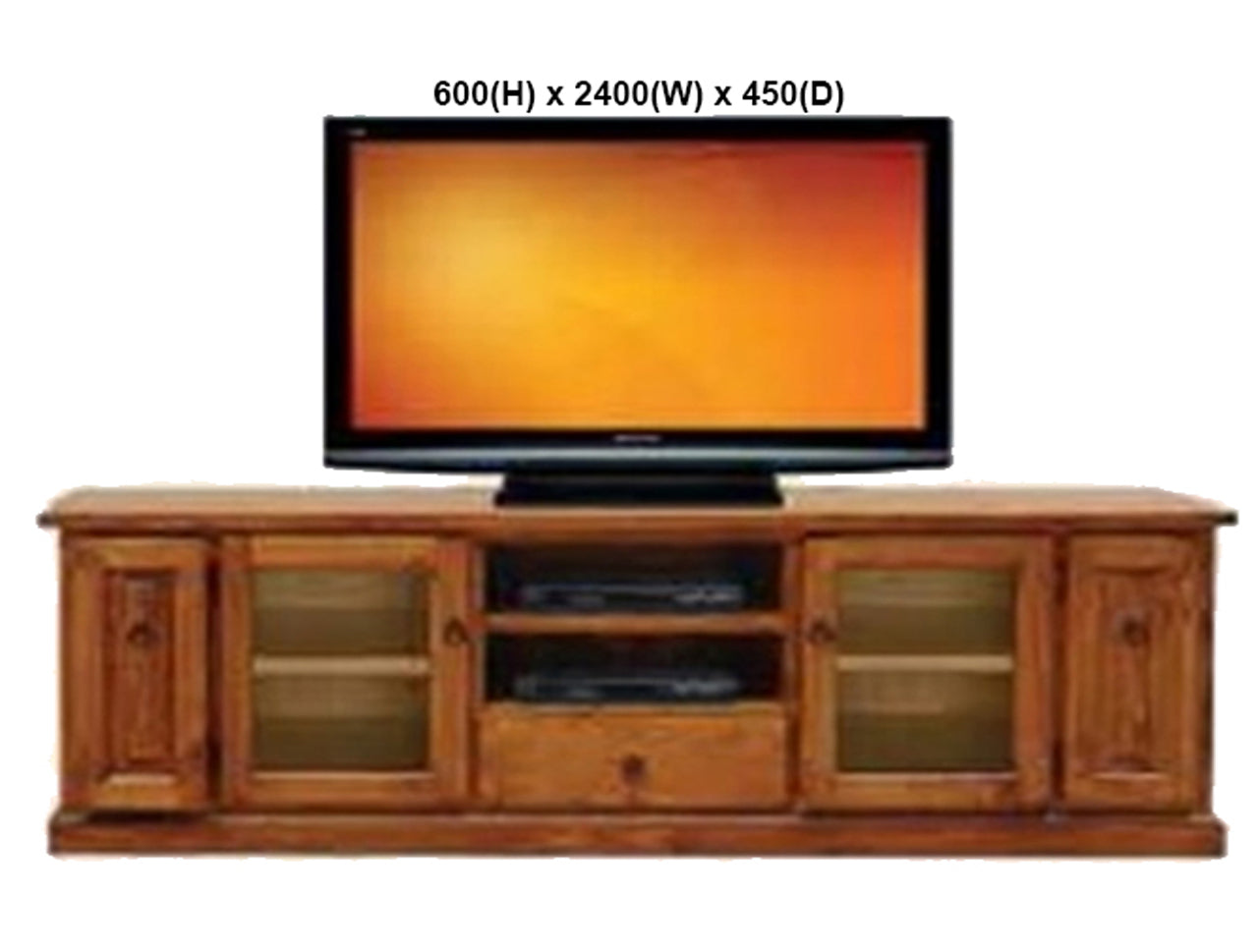 ACE (AUSSIE MADE) TV UNIT WITH TWIN PULL-OUTS COLLECTION - ASSORTED STAINED COLOURS - STARTING FROM $1299