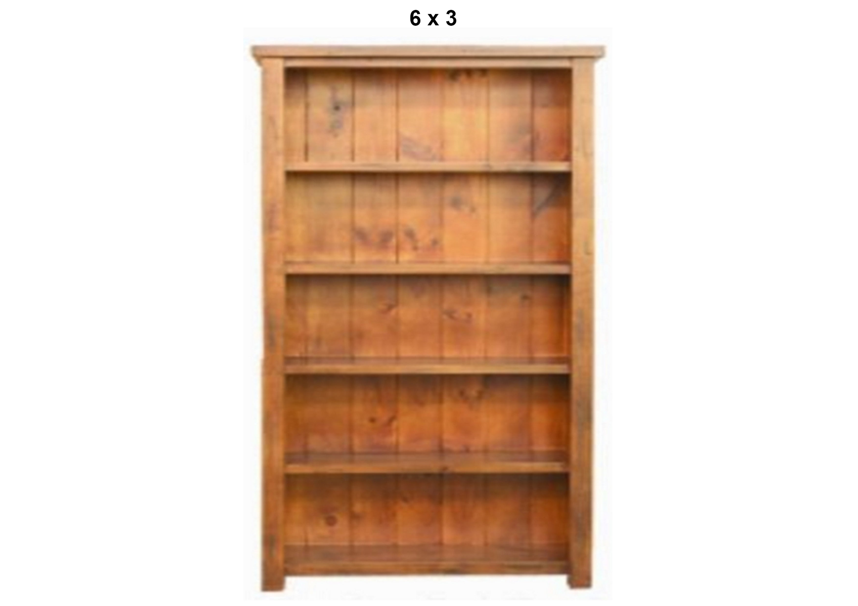 ALANZO (AUSSIE MADE) HIGHLINE BOOKCASE WITH WIDE T&G BACKING COLLECTION - ASSORTED STAINED COLOURS - STARTING FROM $799