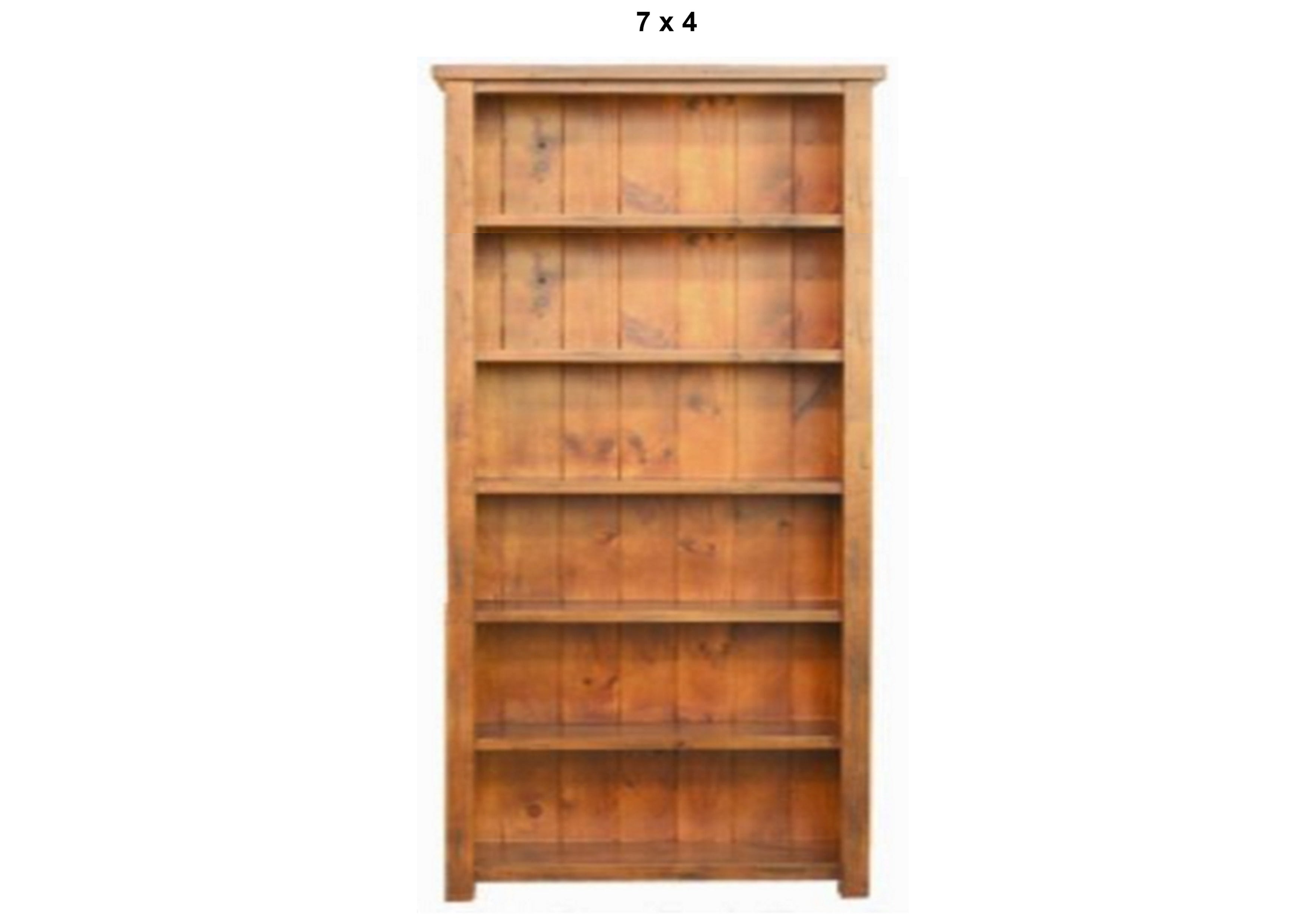 ALANZO (AUSSIE MADE) HIGHLINE BOOKCASE WITH WIDE T&G BACKING COLLECTION - ASSORTED STAINED COLOURS - STARTING FROM $799
