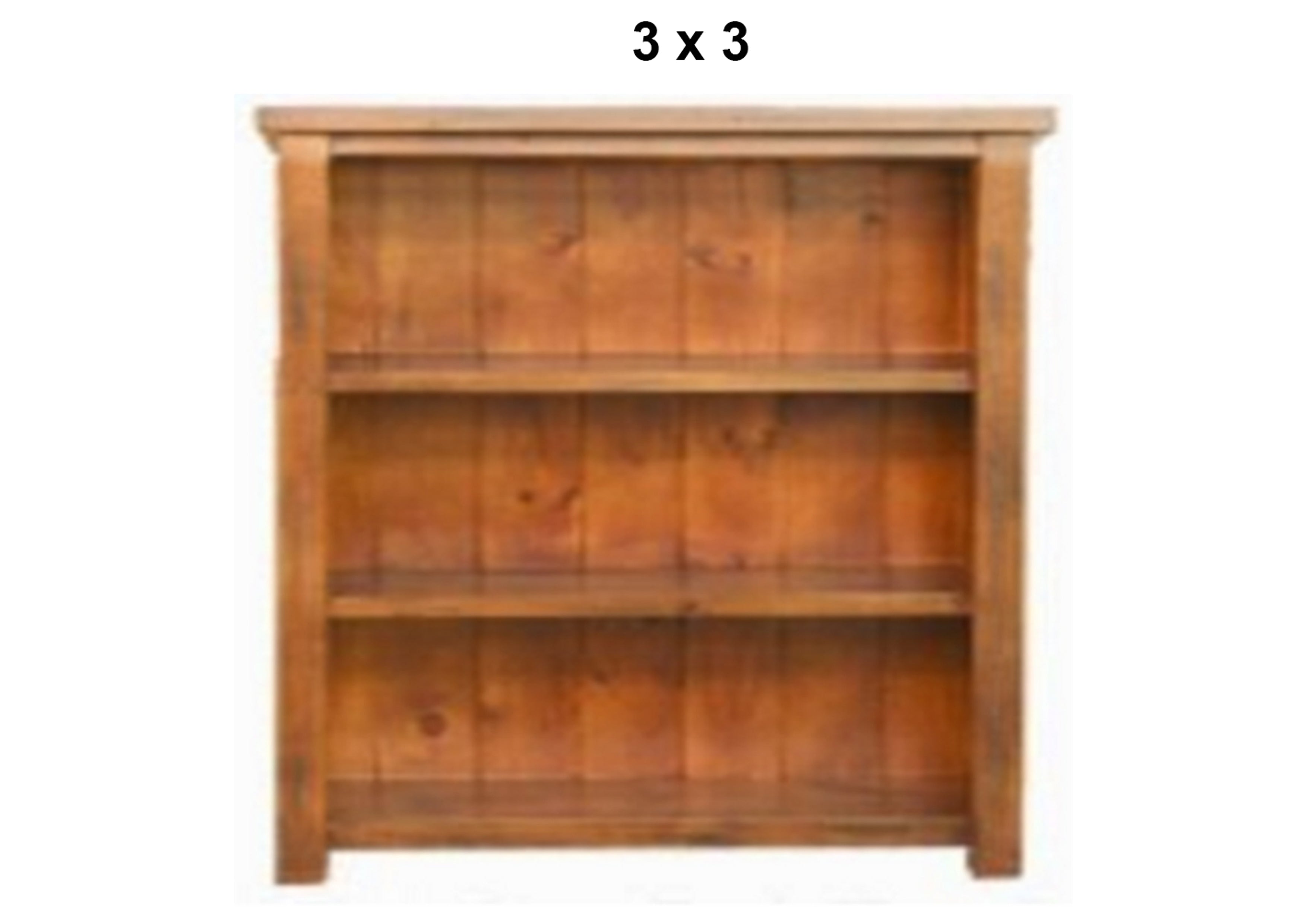 ALANZO (AUSSIE MADE) LOWLINE BOOKCASE WITH WIDE T&G BACKING COLLECTION - ASSORTED STAINED COLOURS - STARTING FROM $499