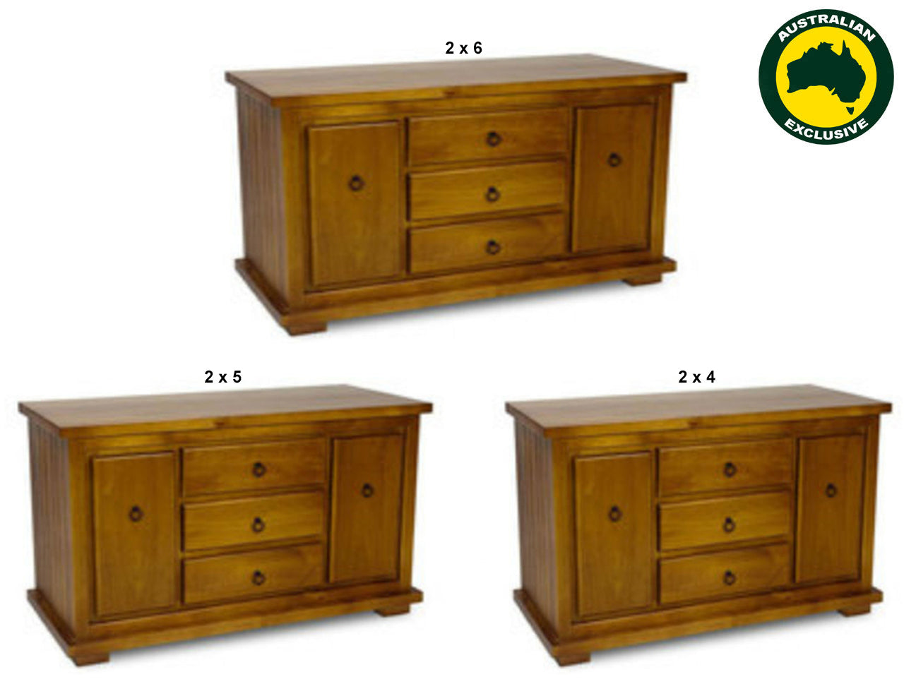 ALBETA (AUSSIE MADE) LOWLINE TV UNIT COLLECTION - ASSORTED STAINED COLOURS - STARTING FROM $899