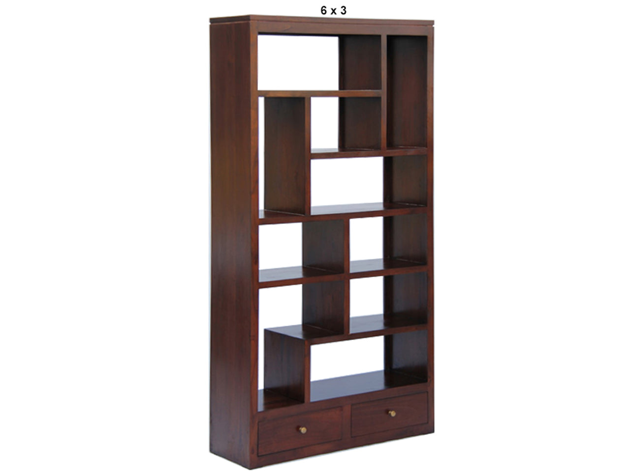 AMSTERDAM (AUSSIE MADE) 10 CUB SHELF WITH 2 DRAWERS ROOM DIVIDER COLLECTION - ASSORTED STAINED COLOURS - STARTING FROM $1199