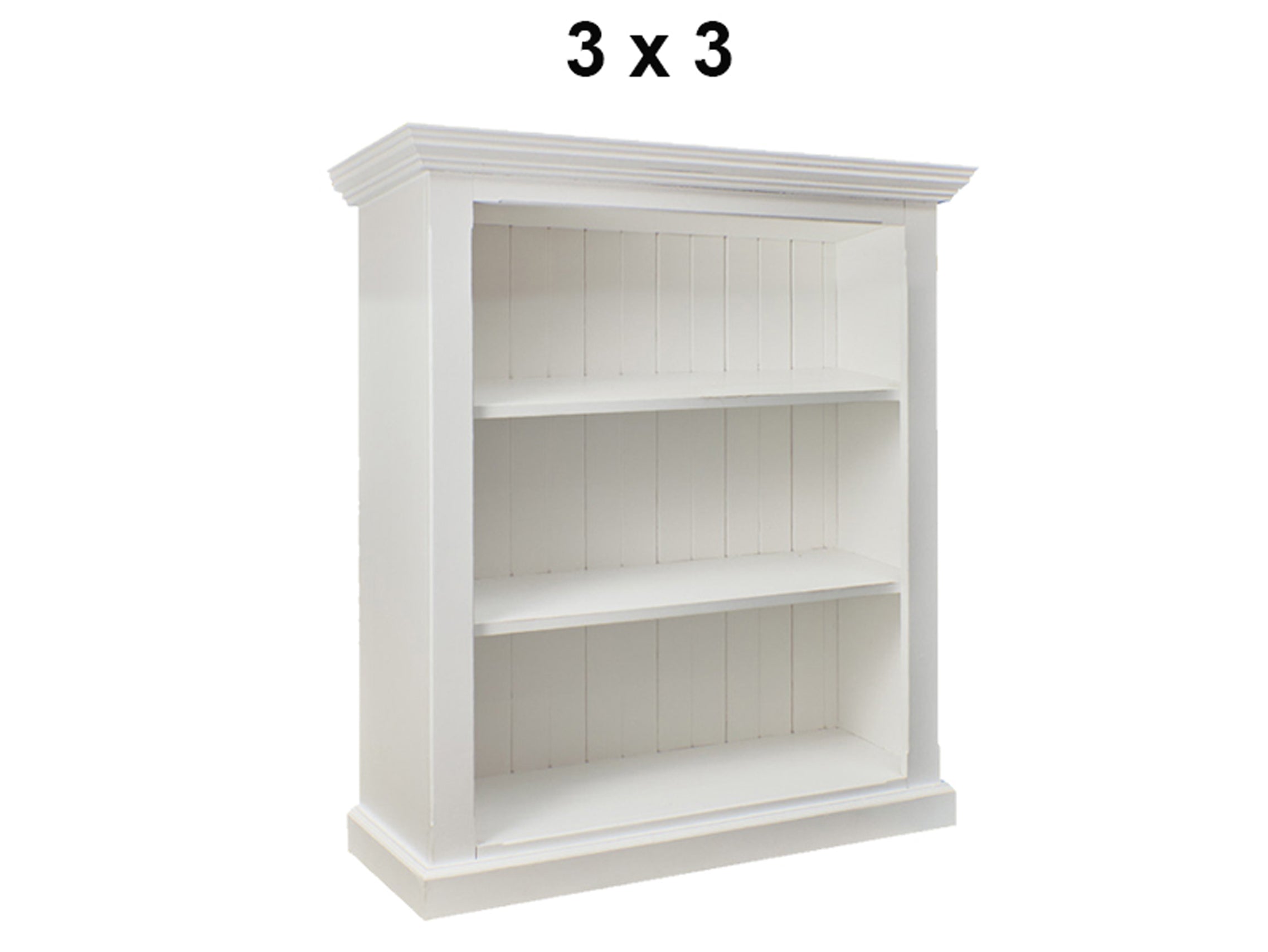 ANTALYA (AUSSIE MADE) TRIPLE TOP LOWLINE BOOKCASE COLLECTION - ASSORTED PAINTED COLOURS - STARTING FROM $599