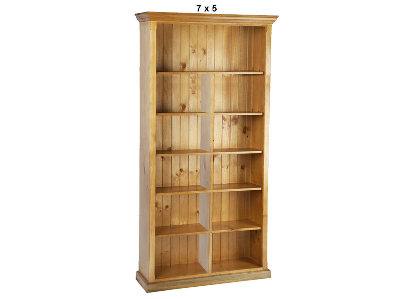 ANTALYA (AUSSIE MADE) TRIPLE TOP STANDARD HIGHLINE BOOKCASE WITH 40MM FACINGS COLLECTION  - ASSORTED STAINED COLOURS - STARTING FROM $599