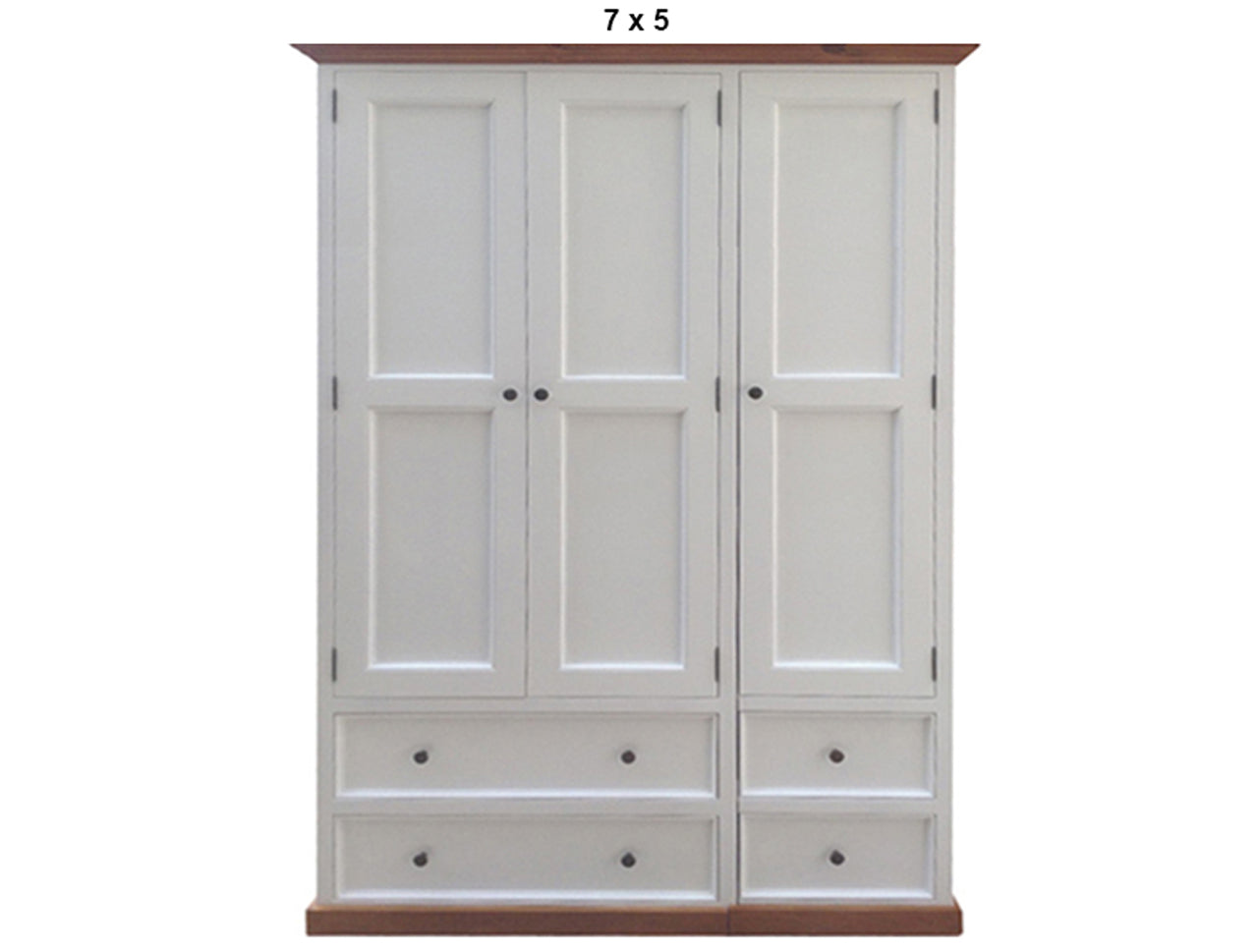 ANZAC (AUSSIE MADE) 3 SECTION MIRROR WARDROBE COLLECTION - ASSORTED PAINTED / STAINED COLOURS - STARTING FROM $1799
