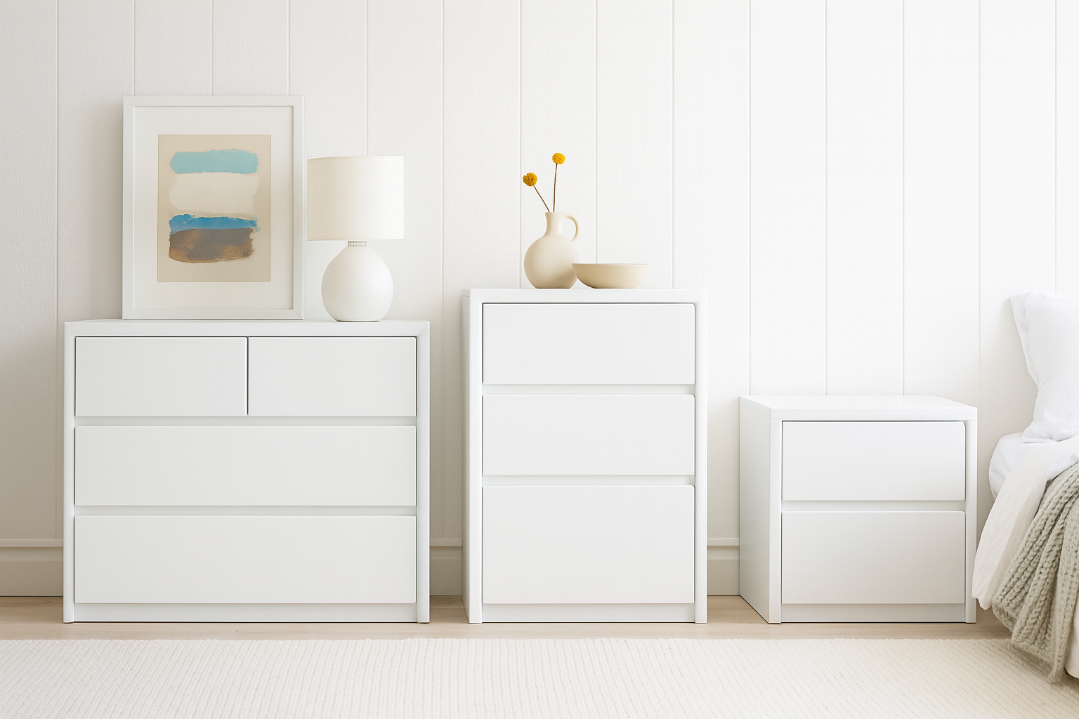 AVALON (AUSSIE MADE) BEDROOM COLLECTION - ASSORTED PAINTED COLOURS