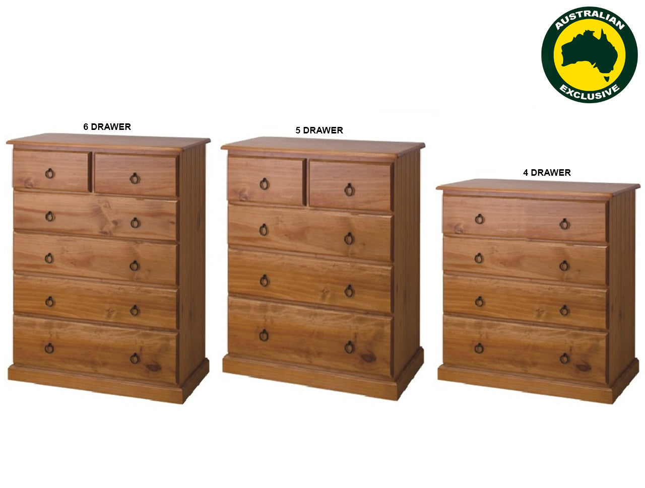 BRIDGESTONE (AUSSIE MADE) TALLBOY COLLECTION - ASSORTED STAINED COLOURS - STARTING FROM $799