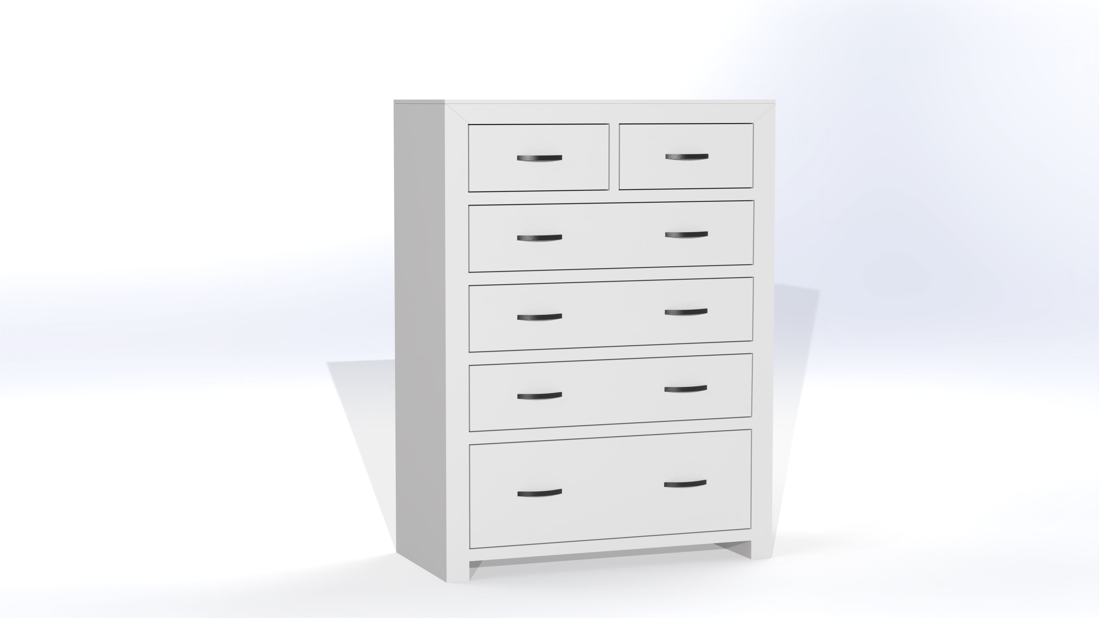 BUSTIN (AUSSIE MADE) 6 DRAWERS LARGE TALLBOY ( 2 OVER 4) - 1250(H) x 1000(W) x 450(D) -  ASSORTED COLOURS