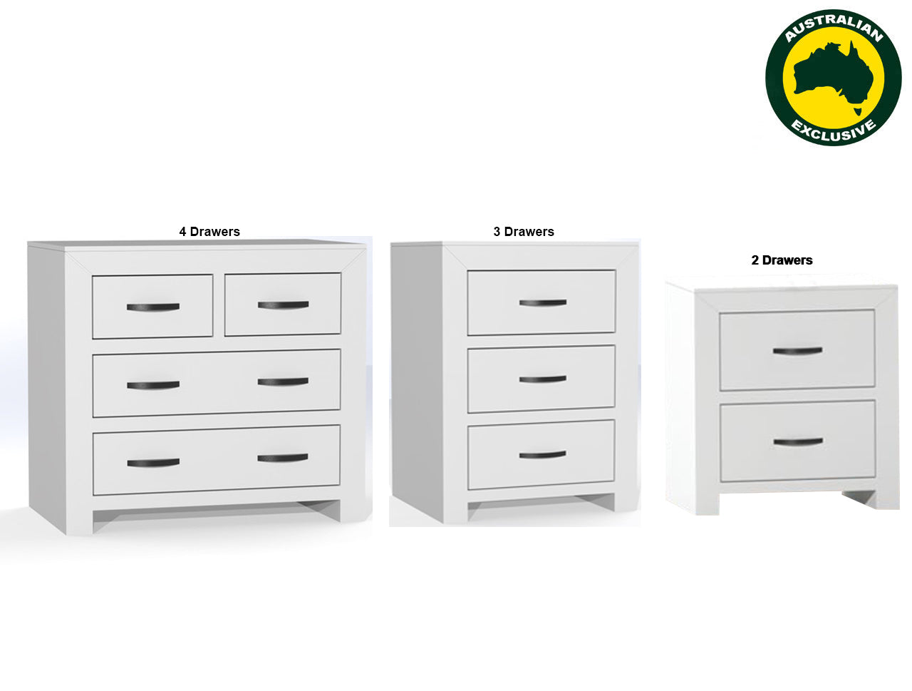 BUSTIN (AUSSIE MADE) BEDSIDE TABLE COLLECTION - ASSORTED PAINTED COLOURS - STARTING FROM $399