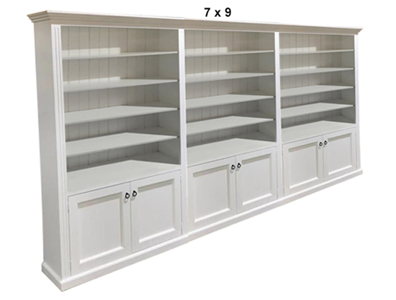 BAYSIDE (AUSSIE MADE) 6 DOOR BOOKCASE PIGEON PAIRED (4 SECTIONS) COLLECTION - ASSORTED PAINTED COLOURS - STARTING FROM $3699