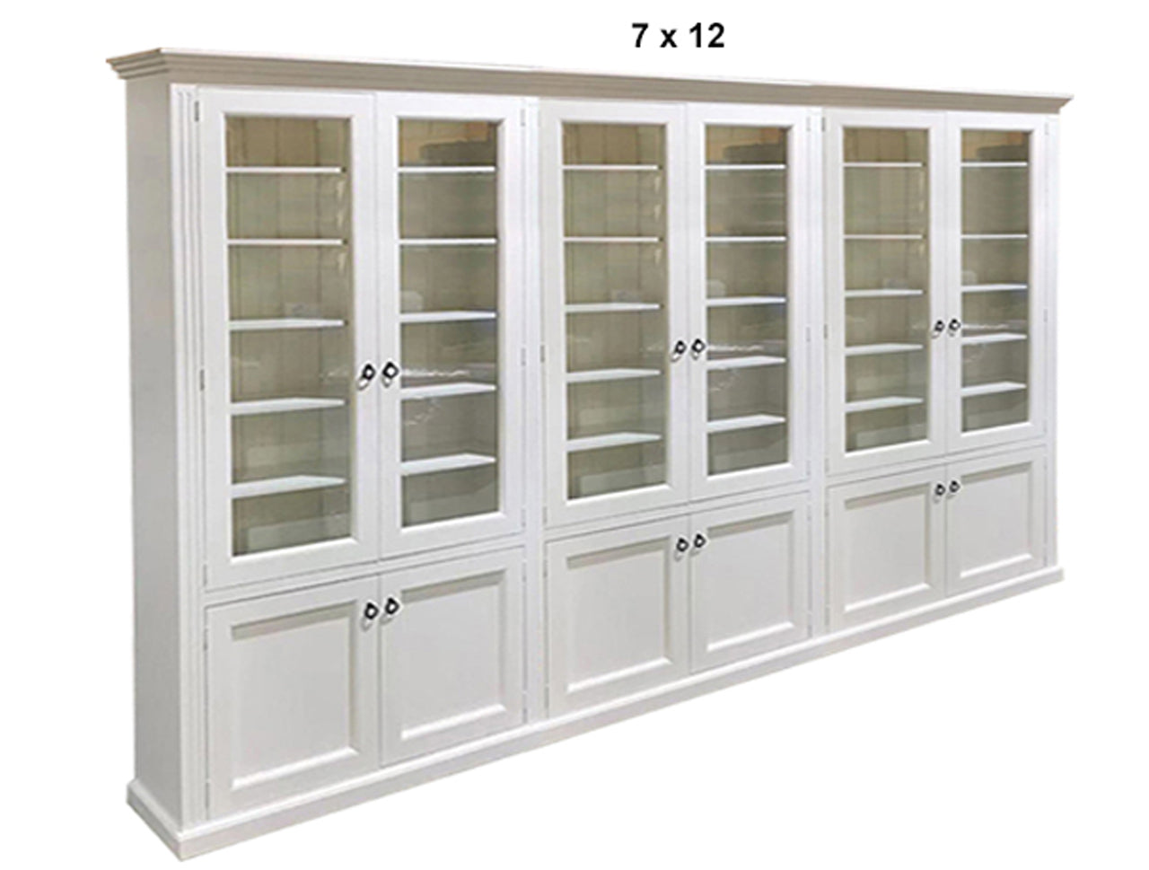 BAYSIDE (AUSSIE MADE) 12 DOOR LIBRARY UNIT GLASS / TIMBER DOORS COLLECTION - ASSORTED PAINTED COLOURS - STARTING FROM $4499