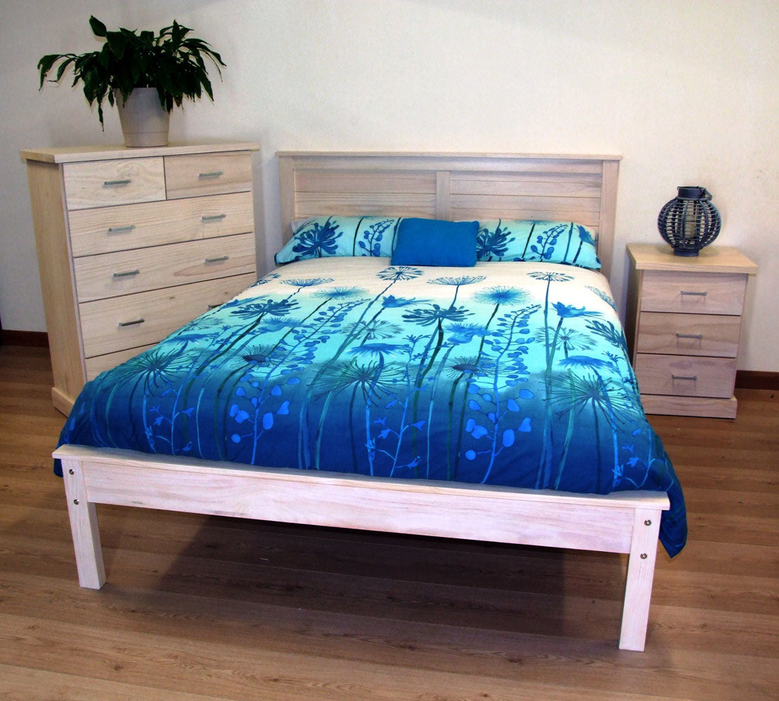 BAYSIDE (ABY400) KING 4 PIECE TALLBOY BEDROOM SUITE (AUSSIE MADE) - WHITE, ANTIQUE WHITE, WHITEWASH & BRUSHED COLOUR OPTIONS