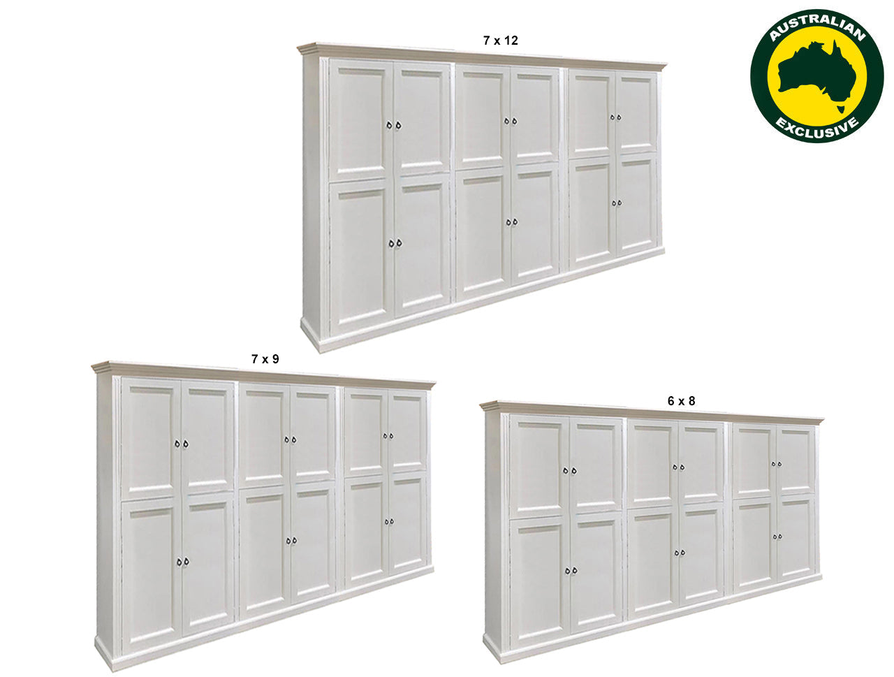 BAYSIDE (AUSSIE MADE) 12 DOOR LIBRARY UNIT COLLECTION - ASSORTED PAINTED COLOURS - STARTING FROM $4499