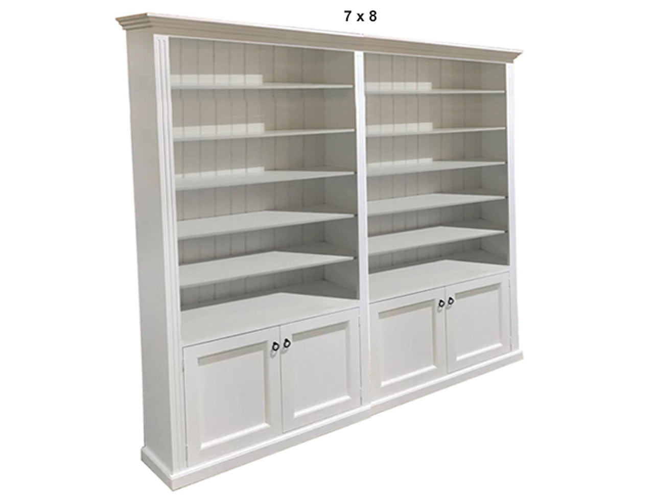 BAYSIDE (AUSSIE MADE) 4 DOOR LIBRARY UNIT PIGEON PAIRED (3 SECTIONS) COLLECTION - ASSORTED PAINTED COLOURS - STARTING FROM $2499