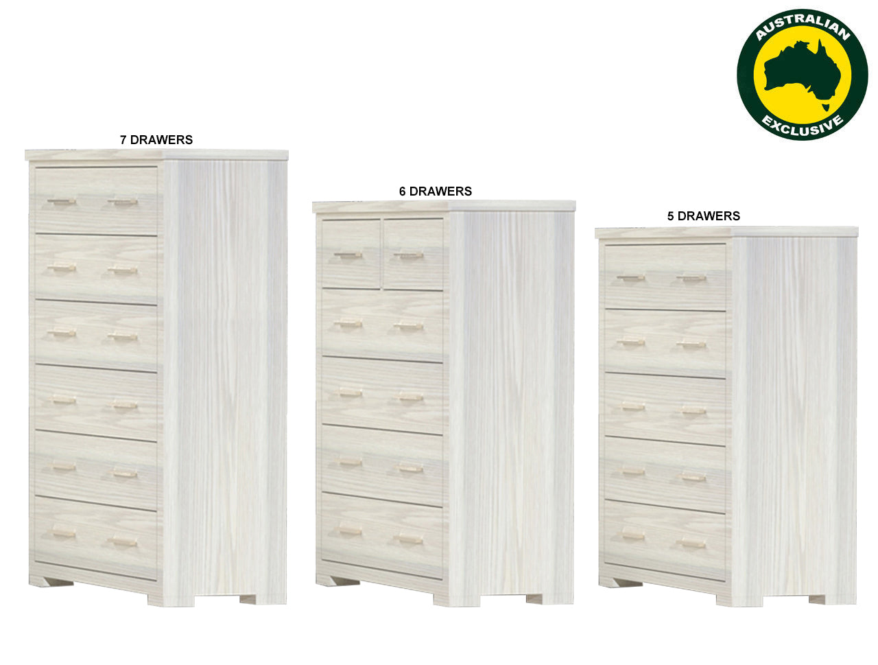 BOSTON (AUSSIE MADE) TALLBOY COLLECTION - ASSORTED PAINTED COLOURS - STARTING FROM $999