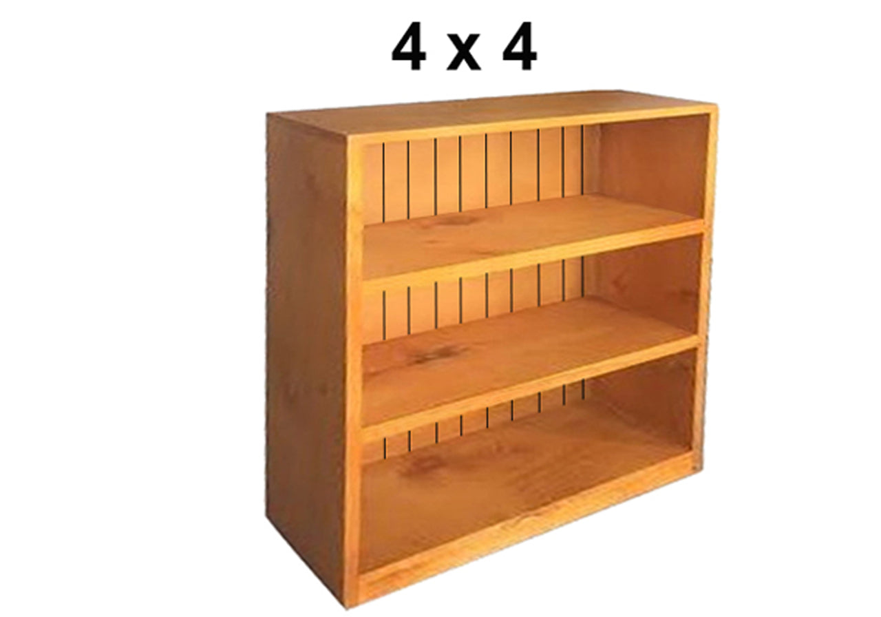 BUDGET (AUSSIE MADE) LOWLINE BOOKCASE COLLECTION - ASSORTED STAINED COLOURS - STARTING FROM $399