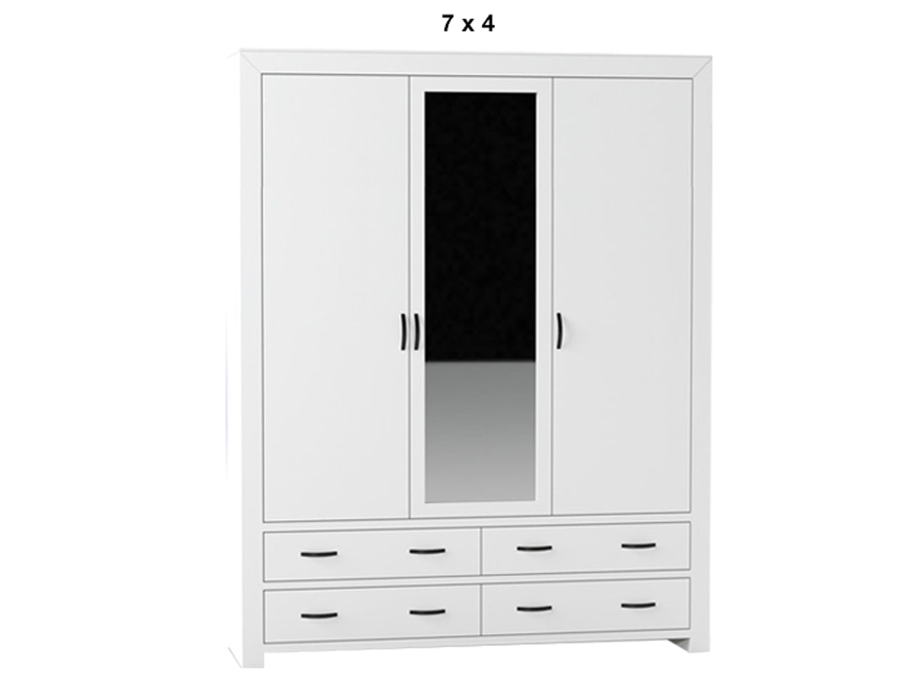 BUSTIN (AUSSIE MADE) 3 DOOR / 4 DRAWER MIRROR WARDROBE - ASSORTED PAINTED COLOURS - STARTING FROM $1499