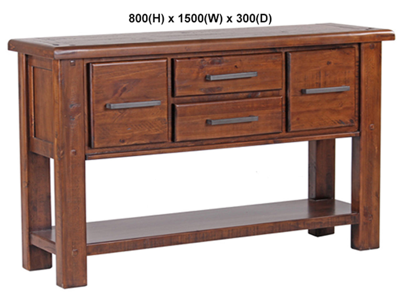 CARGO (AUSSIE MADE) CONSOLE / HALLWAY TABLE WITH 4 DRAWERS COLLECTION - ASSORTED STAINED COLOURS - STARTING FROM $899