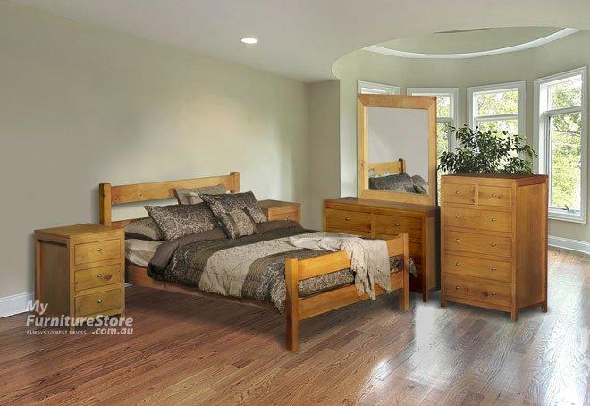 CHUNKY (AUSSIE MADE) DOUBLE OR QUEEN 6 PIECE (THE LOT) BEDROOM SUITE - ASSORTED COLOURS