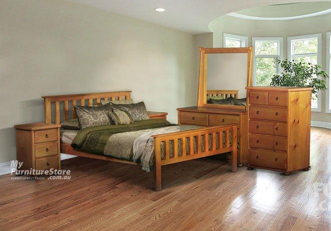 CRONULLA / FEDERATION (AUSSIE MADE) MATCHING FOOT KING 3 PIECE BEDSIDE BEDROOM SUITE WITH BOB CASE GOODS - ASSORTED COLOURS