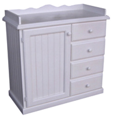 BABY CHANGE (AUSSIE MADE) TABLE 4 DRAWERS / 1 DOOR - 1030(H) X 1060(W) - ASSORTED PAINTED COLOURS